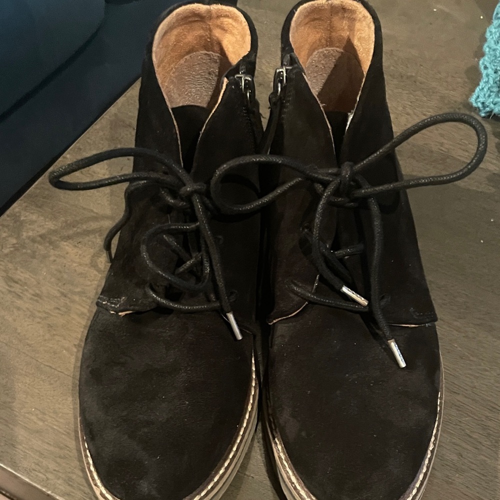 Comfortiva Black Suede Booties